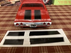 1970 CHEVELLE SS 454 CHEVROLET PROMO CAR 1971 MODEL “J-Kraft” DECAL SHEET 1:25