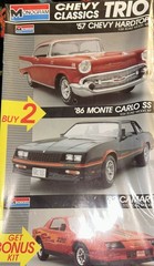 Monogram Chevy Classics TRIO Car BELAIR, MONTE CARLO & CAMARO 1:24 6097
