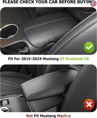 INTGET Car Center Console Cover for Ford Mustang Accessories 2015-2024 2025