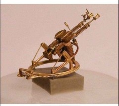 Mini World 7201 Da-2 Degtyarev Twin Machine Gun On Turret Tur-5 1:72 scale brass