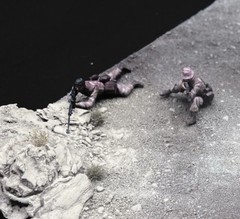 1/35 Scale Military Diorama Base Terrain Display Model Soldiers Figures Diecast