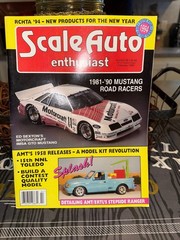 Scale Auto Enthusiast Magazine Feb 1995 1981-90 Mustang Road Racers AMT Ertl