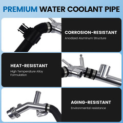 Upgrade aluminum engine coolant, radiator pipes and water pipes.Compatible with