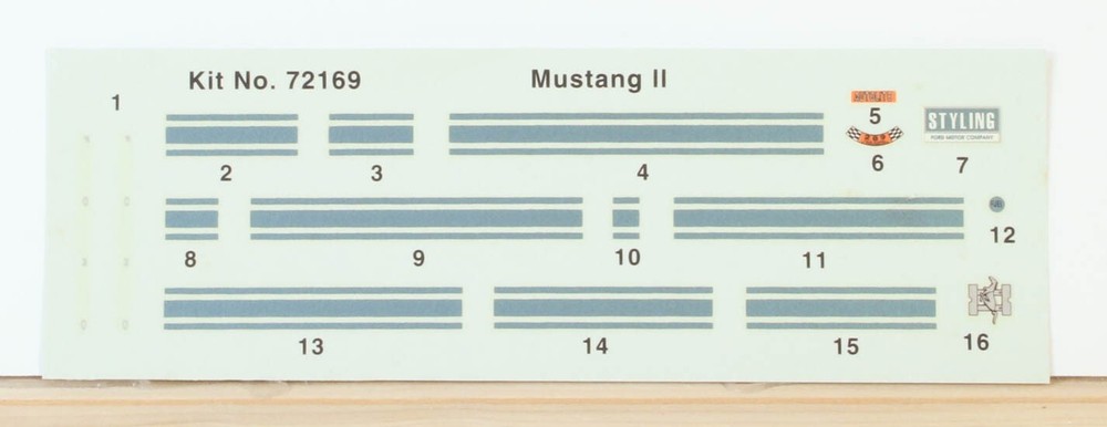 Model kit Decal Sheet Mustang unused P21