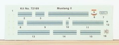 Model kit Decal Sheet Mustang unused P21