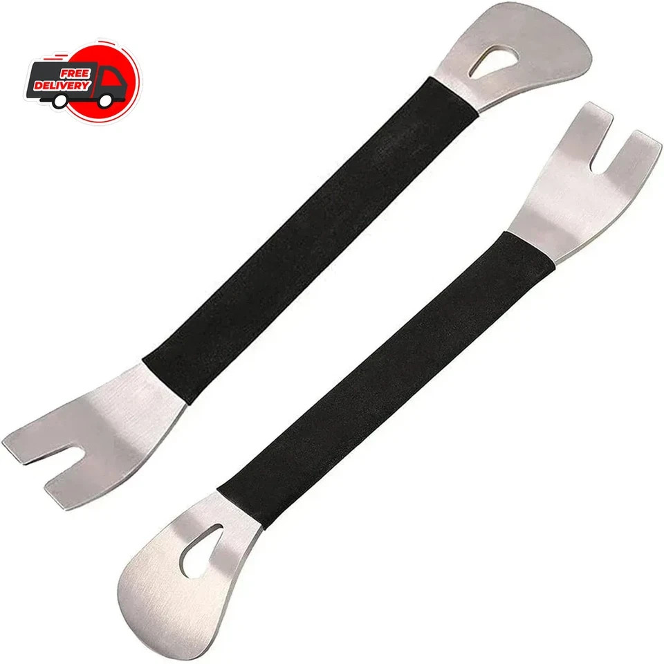 Car Trim Removal Tool Stainless Steel Pry Panel Clip Installer Kit Set