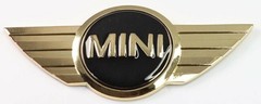 Silver Black Mini Cooper Rear Emblem Badge New OEM 51147026186 02-17 FAST SHIP