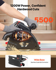 Track Saw, 6-1/2-Inch, Plunge-Cut Circular Saw Kit, Black