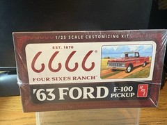 AMT 1/25 ’63 Ford F-100 Pickup Truck (Four Sixes Ranch) plastic model kit NIB