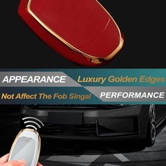 FEYOUN Key Fob Cover Compatible with Subaru Ascent BRZ Crosstrek Blue Gray