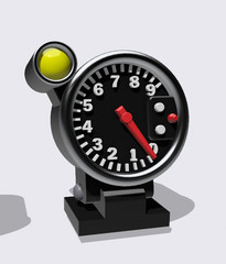 1/25 Scale 3D Resin Tach with Shift Light