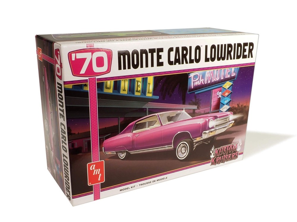 AMT 1/25 1970 Chevy Monte Carlo Lowrider Model Kit 454 V8 Custom Suspension A…