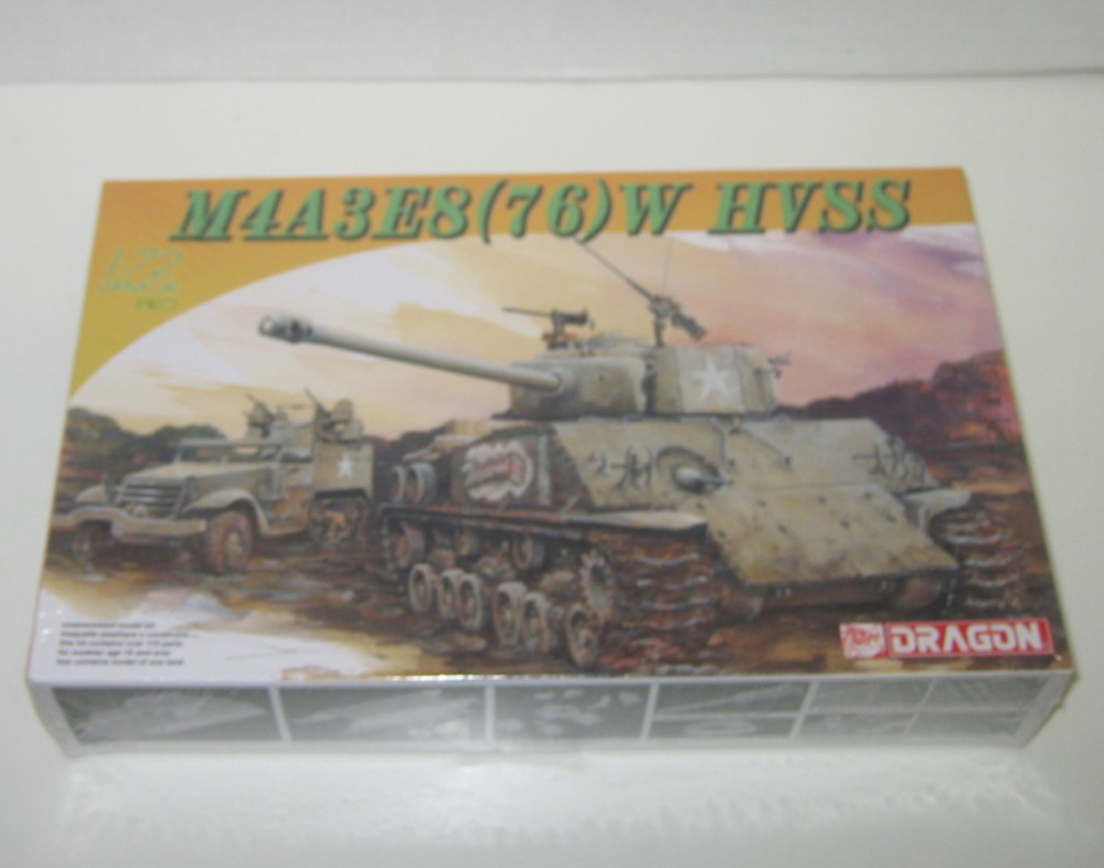 Dragon 1/72 20MM WWII US Sherman Tank M4A3E8 (76) HVSS 7302