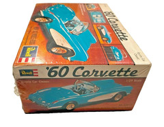 VTG. 1984 REVELL 1:25 SCALE ” 1960 CORVETTE CONVERTIBLE ” PLASTIC KIT H-1203