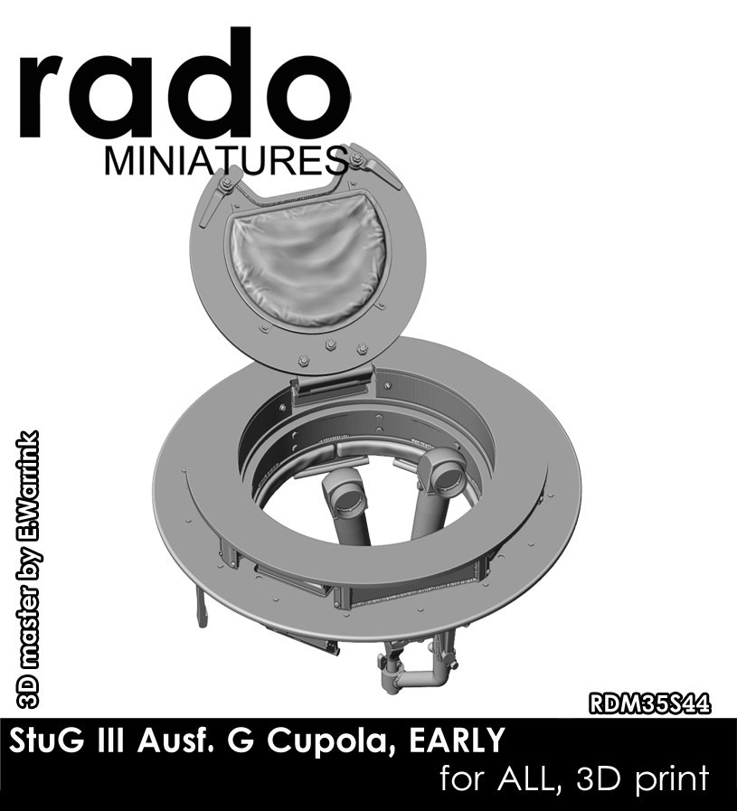 Rado Miniatures 1/35 StuG III/IV Early Type Cupola with Scherenfehrnrohr