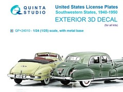 Quinta Studio 1/24 1/25 Metal License Plates OK AZ NM TX Southwest 1940-1950