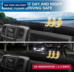 Dash Cover for 2009-2018 Dodge Ram 1500 2500 3500 Non Slip Dashboard Mat KUST