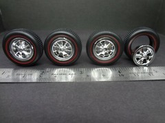 1:25 scale Spokes ‘N Stripes wheels & tires red line & gold line check pictures
