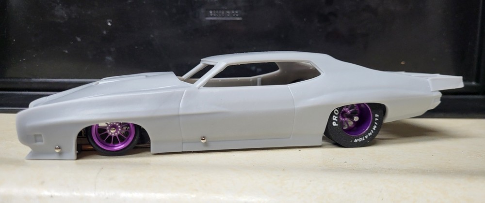 1/24 scale resin 3d printed 1970 Pontiac GTO Pro Mod drag body model slot car