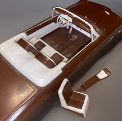 AMT 1:25 Scale Original 1964 Ford Galaxie 500XL Built Plastic Model Car W/Lights