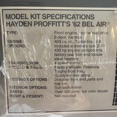 🚨AMT 1962🔔Bel Air🔔Super Stock🔥Hayden Proffitts🔥1/25 Model Factory Sealed