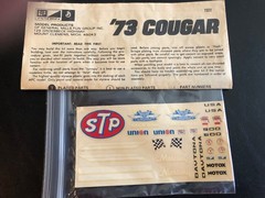 MPC 1/25 RARE ORGINAL ISSUE 1973 MERCURY COUGAR 1/25 MODEL CAR KIT UNBUILT
