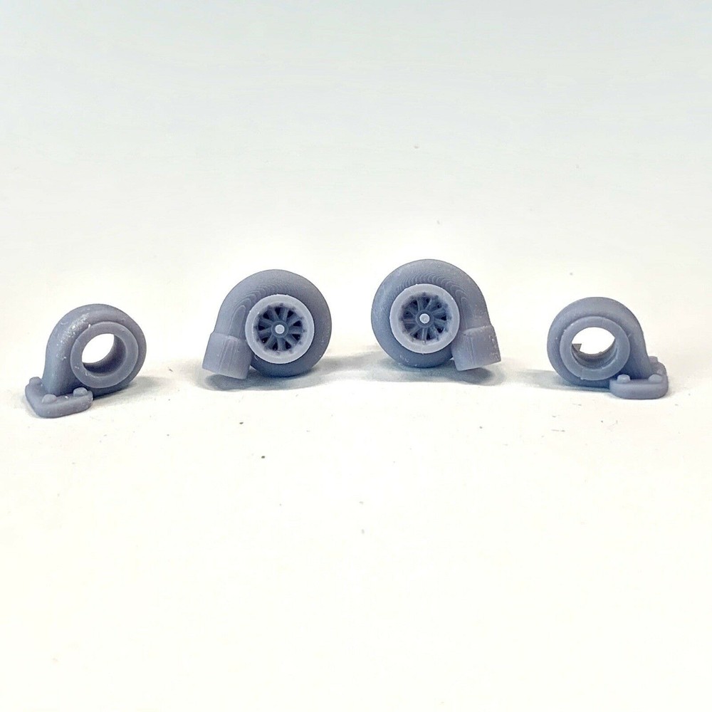 Resin Set Of 2 Dual Mirrored Turbos Turbochargers – 1/24 1/25