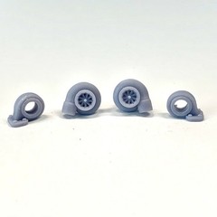 Resin Set Of 2 Dual Mirrored Turbos Turbochargers – 1/24 1/25