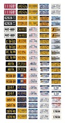 1/18 scale model car assorted USA New York license plates state tags 1:18