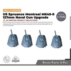 LY700248 1/700 Model Upgrade Parts US Spruance Montreal MK45-0 127mm Naval Gun