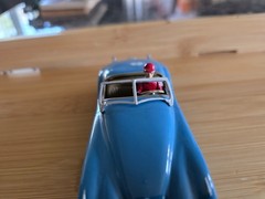 Vtg. Built 1/32 Gowland & Gowland 1953 Jaguar XK120 Sports Car Model Kit Blue