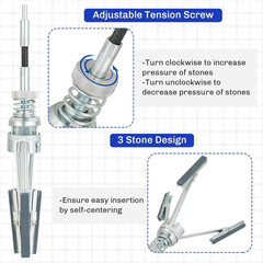 Engine Cylinder Hone Tool | 2″ to 6-1/2″ Diameter Adjustable Deglazer with Extra