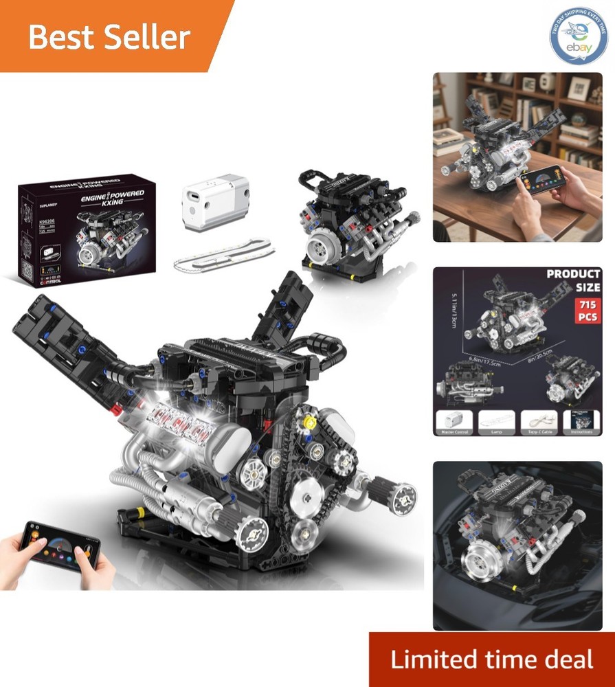 Build Your Own Realistic V8 Engine Model Kit That Runs Engaging STEM Experience
