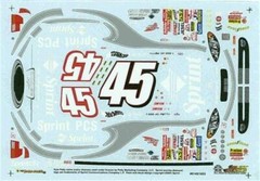 Slixx 1653 #45 Sprint 2001-Adam Petty 1/24 Nascar decal