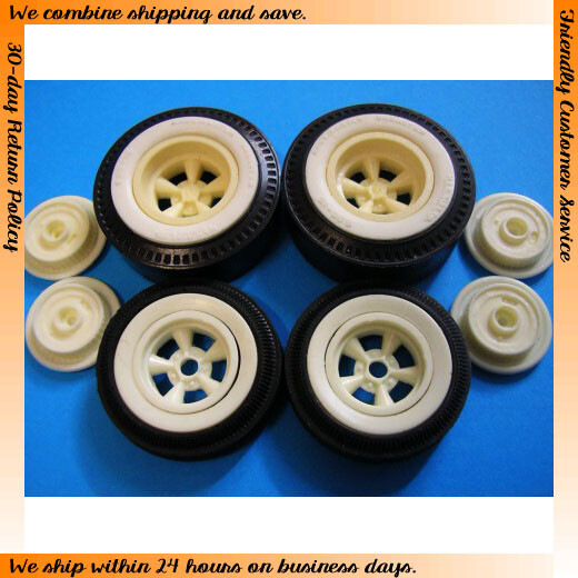 1/25 Tyre, Wheel and Back Pack (White Wall Rear Slick)