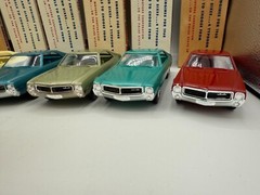 7 NOS Johan 1968 AMC Javelin SST Dealer Promo Cars w/ Original Boxes & CASE BOX