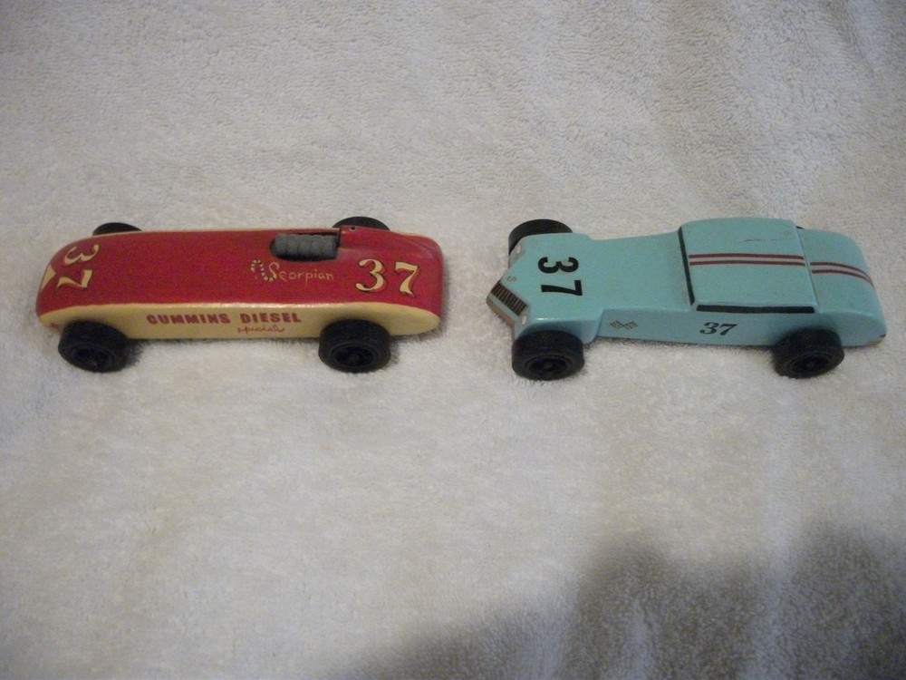 2 Soap Box Derby Vintage Cars 1950’s Indy 500 Cummings Diesel Hot Rod Boy Scouts