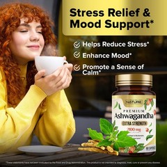 Built by Nature Ashwagandha 2100mg Extra Strength Stress 60 Count (Pack of 1)