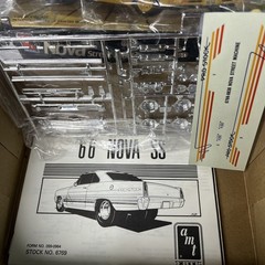 AMT Ertl 1966 Nova Street Machine 1:25 Unassembled Yellow Plastic Pro Street NOB
