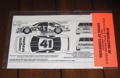 Slixx NASCAR 1016 41 Manheim Auctions Dick Trickle Lumina Waterslide Decals 1/24
