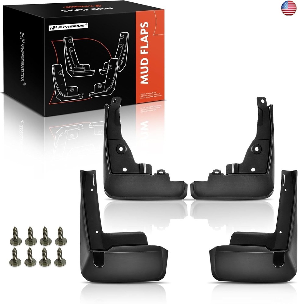 A-Premium Set of 4PCS Mud Flaps Splash Guards Mudguards Mudflaps with Hardware