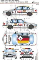 Platz NUNU 1/24 BMW 320i E46 2001 ETCC Champion Carly Motors Model Kit PN24007LB