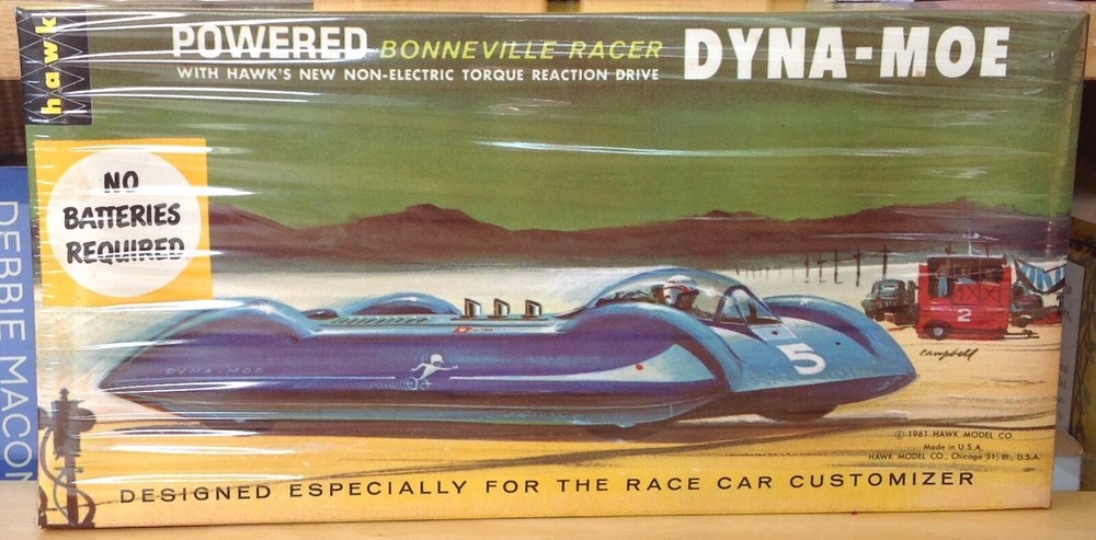 Hawk 1:32 Powered Bonneville Racer Dyna-Moe Model Car Kit No. 601-60, Unopened