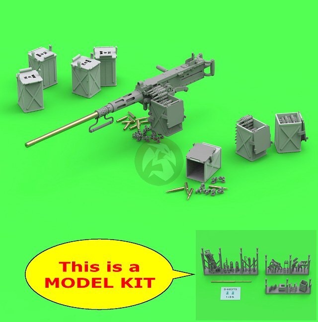 Master 1/35 M2HB Browning .50 Cal Machine Gun on Tank Mount pre-1942 GM-35-069