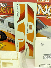 Vintage MPC 1967 Corvette Sting Ray Model Kit 1:25-6357-SEALED PARTS/NIOB