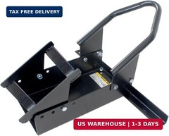 MaxxHaul Motorcycle Wheel Chock – Pivoting Self-Locking Cradle – Fits 14 to 21 I