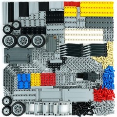 544PCS Engine Pullback Motor Kit, Technical Parts Set, Car Tire Axles & Connecto
