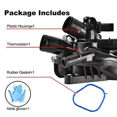Thermostat Housing Assembly, 11537534521, Compatible with 2007-2013 Mini