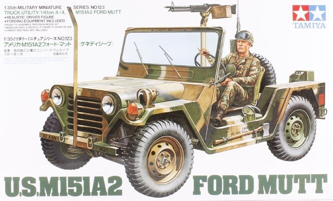 Tamiya 35123 1/35 Model Kit WWII U.S M151A2 Ford Mutt 1/4 Ton Truck Utility FAV