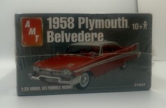 1958 Plymouth Belvedere 1:25 Scale Model Kit AMT